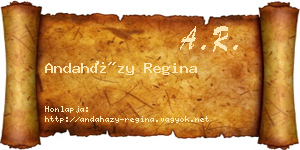 Andaházy Regina névjegykártya